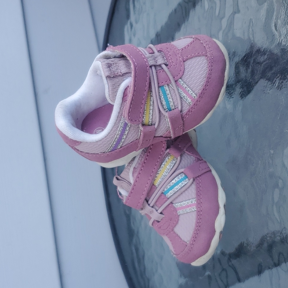 Teeny toes pink baby sneakers